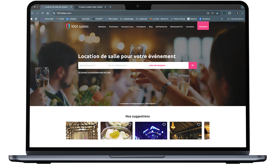 Interface de l'application